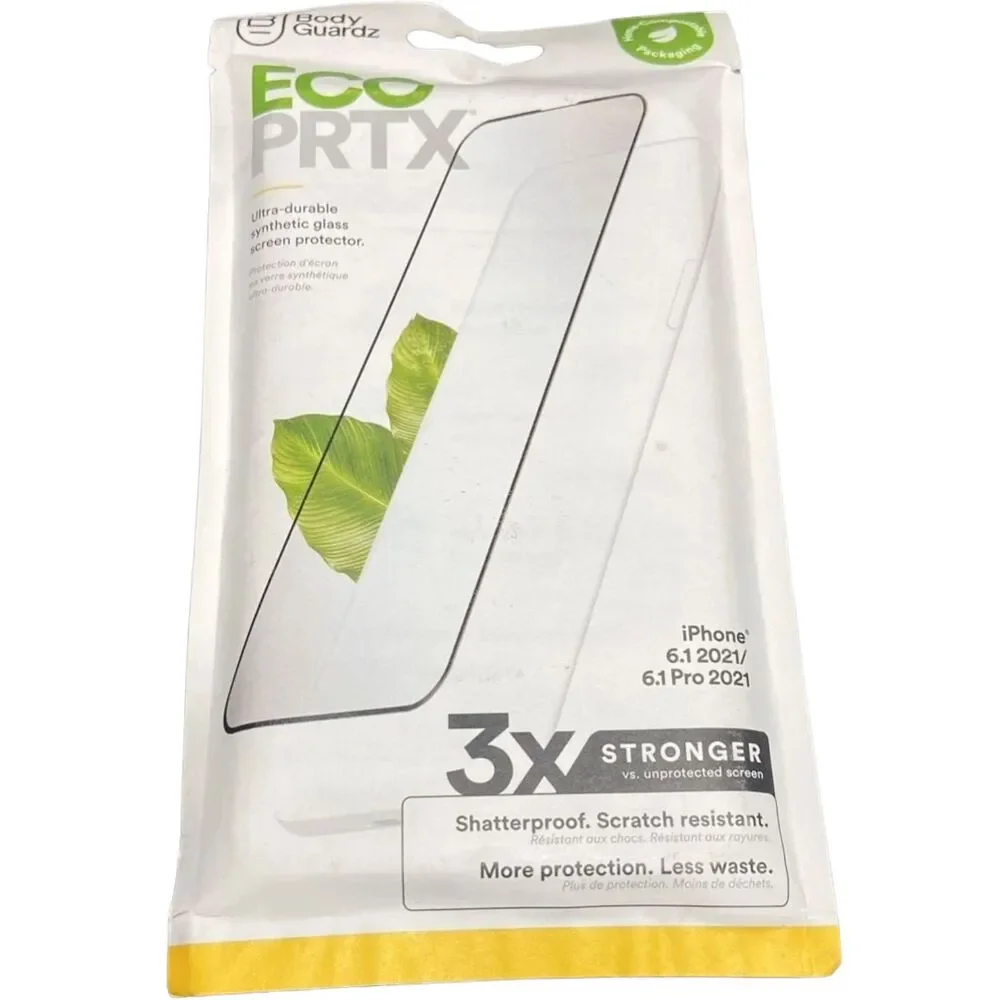 iPhone 13 14 Pro Screen Protector BodyGuardz PRTX Clear Shatterproof Film